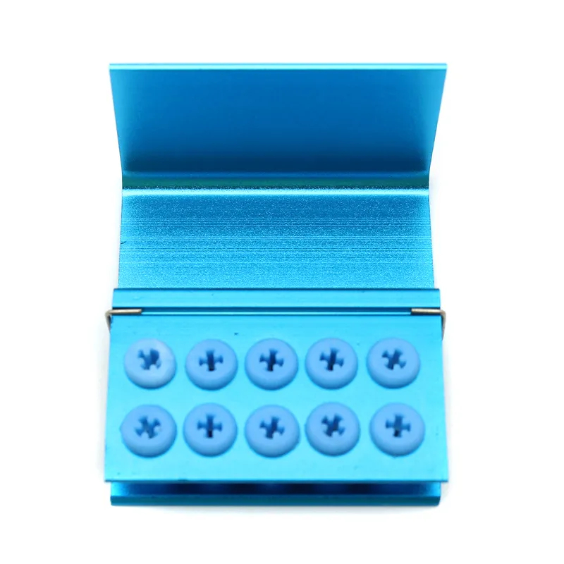 thumbnail image 2 of Pink 18-Hole Dental Bur Block – 6+12 Station Autoclave Disinfection Holder 2 of 6